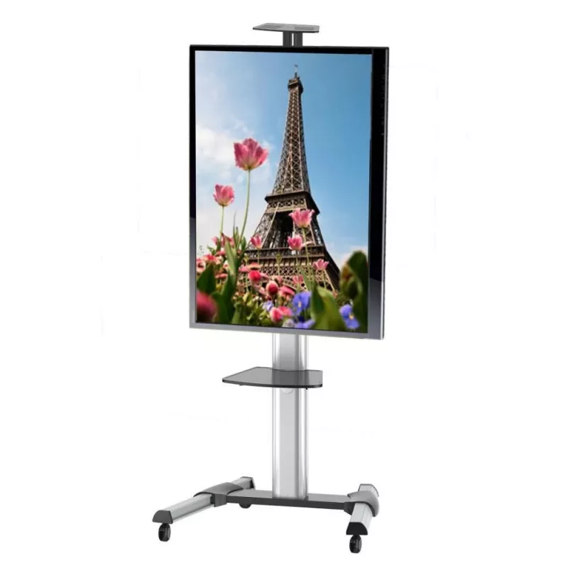 Techly podlahový stojan pojazdný vozík pre LCD / LED / Plasma 37-70 s policou ” ICA-TR15