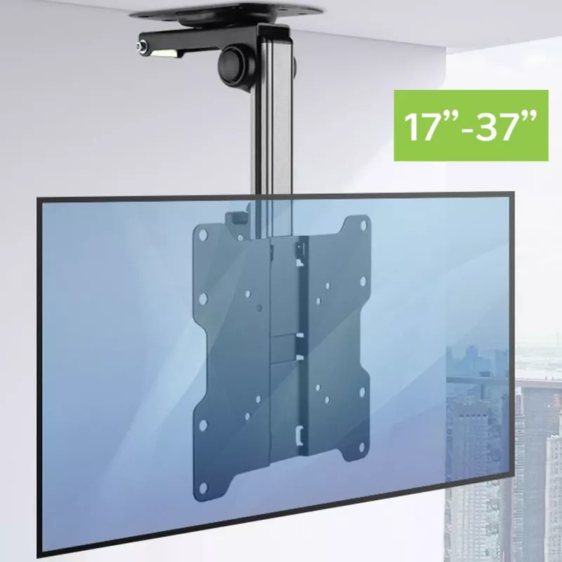 Techly skladací zasúvací stropný držiak pre TV LED/LCD 17 palcov–37 palcov čierny