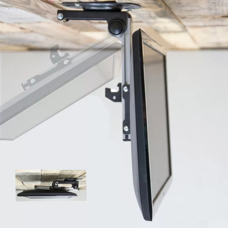 Techly skladací zasúvací stropný držiak pre TV LED/LCD 17 palcov–37 palcov čierny