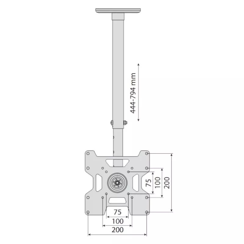 TV držiak Techly ICACPLB906 94 cm (37 palcov) čierny
