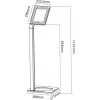 Techly ICA-TBL 1501 bezpečnostný podlahový stojan pre tablety 9,7–10,1 palca (25,6 cm), hliník, VESA 75x75, strieborný