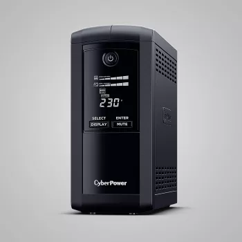 Záložný zdroj CYBERPOWER Tracer III VP1000ELCD-FR, Line-Interactive 1 kVA (550 W), 4x výstup Typ-E, LCD, USB, RS-232