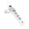 Hama 44133758 predlžovací kábel 1,4 m 5 AC zásuviek interiér biely
