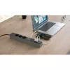 Hama 00223192 predlžovací kábel 1,4 m 3 AC zásuvky interiér čierny, sivý