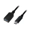 USB kábel LogiLink USB C - USB A 0,15m CU0098 čierny