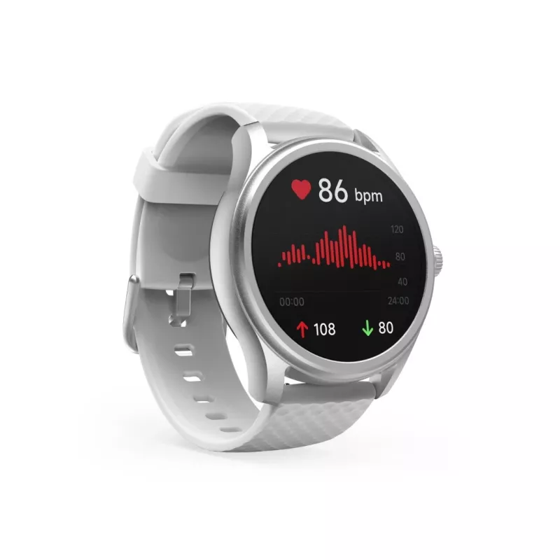 Smart hodinky Hama Fit Watch 5010, 1,38-palcový (3,51 cm) LCD, 46 mm, tep srdca, SpO2, IP68, Bluetooth, strieborné