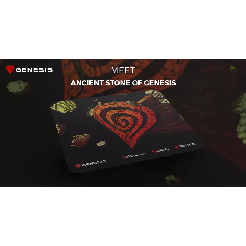 GENESIS Ancient Stone, viacfarebná, obrázok, textil, guma, podložka pod hernú myš