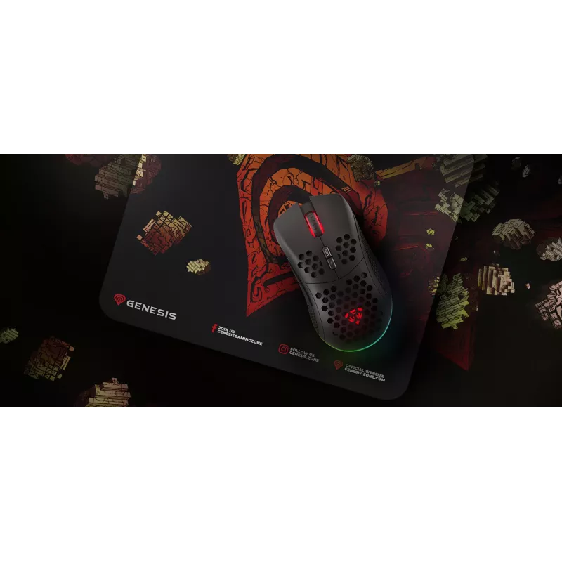 GENESIS Ancient Stone, viacfarebná, obrázok, textil, guma, podložka pod hernú myš