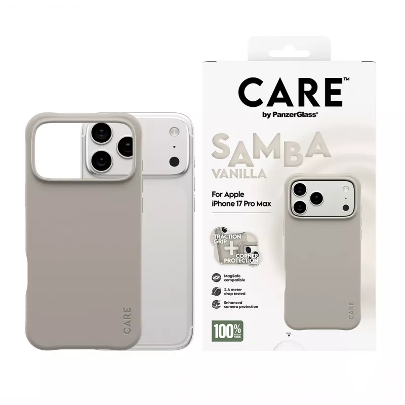 Puzdro PanzerGlass CARE by Fashionable Case Samba Vanilla s MagSafe pre iPhone 17 Pro Max