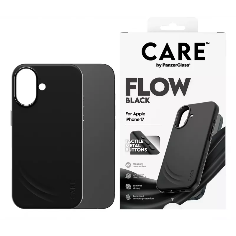 Ochranné puzdro PanzerGlass CARE Feature FLOW Case čierne s MagSafe pre iPhone 17