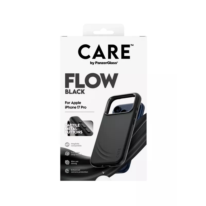 Ochranné puzdro PanzerGlass CARE by Feature FLOW Case čierne s MagSafe pre iPhone 17 Pro