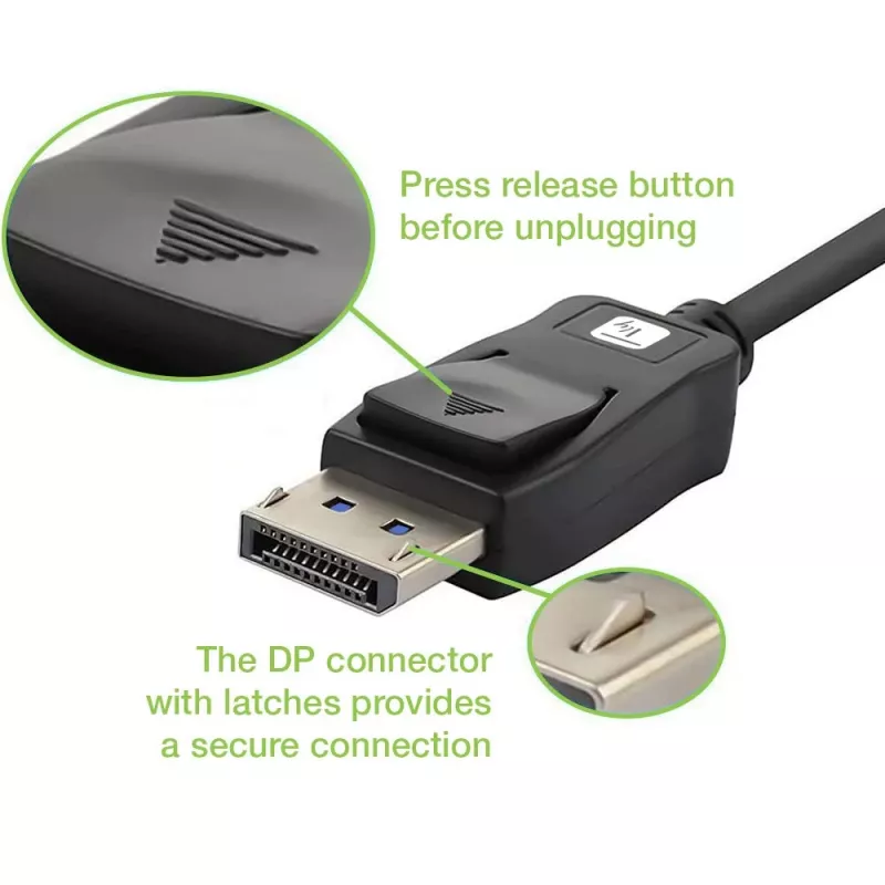 DisplayPort kábel Techly ICOC-DSP-A21-020 2 m čierny