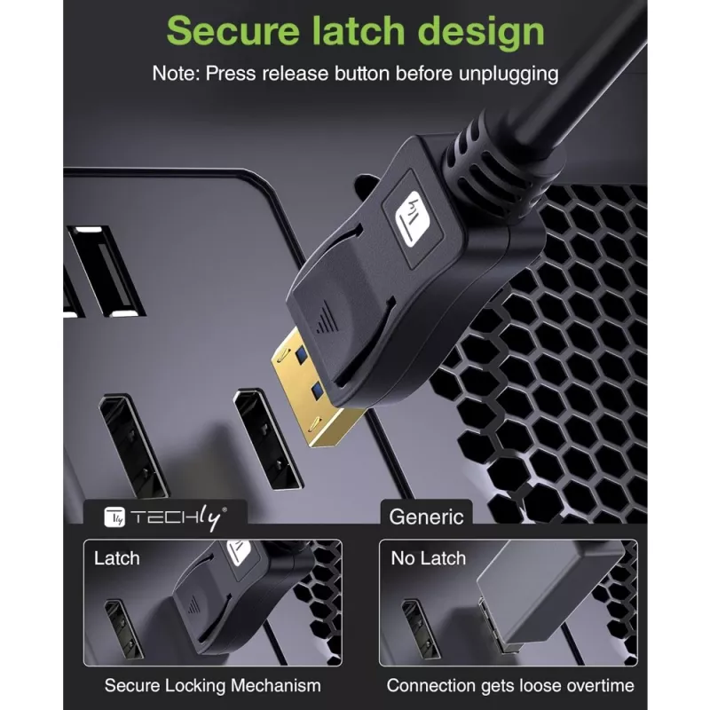 DisplayPort kábel Techly ICOC-DSP-A21-020 2 m čierny