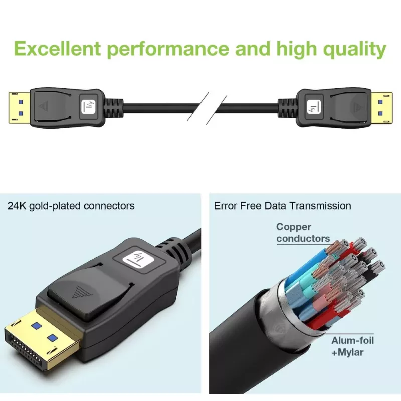 DisplayPort kábel Techly ICOC-DSP-A21-020 2 m čierny