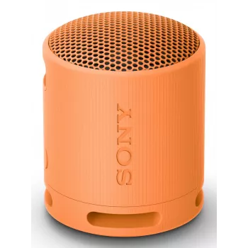 Sony SRS-XB100 - Prenosný bezdrôtový Bluetooth reproduktor, odolný IP67 vodotesný a prachotesný, 16 hodín batéria, Eco, outdoor a cestovanie v oranžovej