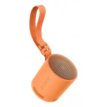 Sony SRS-XB100 - Prenosný bezdrôtový Bluetooth reproduktor, odolný IP67 vodotesný a prachotesný, 16 hodín batéria, Eco, outdoor a cestovanie v oranžovej