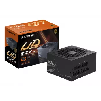 GIGABYTE UD850GM PG5 V2 napájací zdroj - PCIe Gen 5.1, 80 PLUS Gold, plne modulárna konštrukcia, 120mm ventilátor, ATX 3.1 kompatibilný, EU konektor