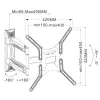 Techly ICA-PLB 271M nástenný držiak TV 25-52 palcov, otočný a sklopný, tenký, 40 kg, čierny