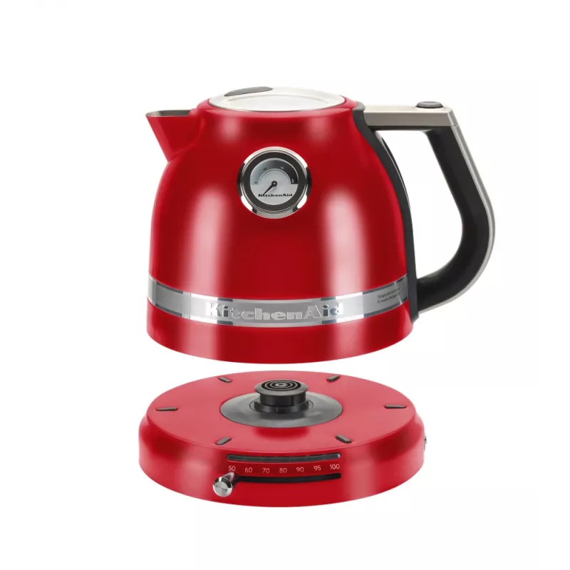 Elektrická kanvica KITCHENAID 1,5 L 2400 W, nerez/hliník, 7 nastavení teploty, Imperial Red