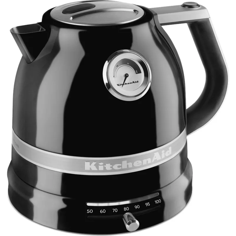 Elektrická kanvica KITCHENAID 1,5 L 2400 W čierna, 7 nastavení teploty, nerez/hliník