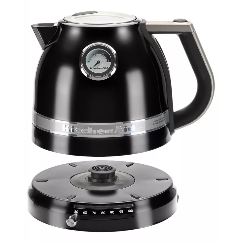 Elektrická kanvica KITCHENAID 1,5 L 2400 W čierna, 7 nastavení teploty, nerez/hliník