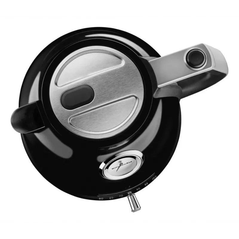 Elektrická kanvica KITCHENAID 1,5 L 2400 W čierna, 7 nastavení teploty, nerez/hliník