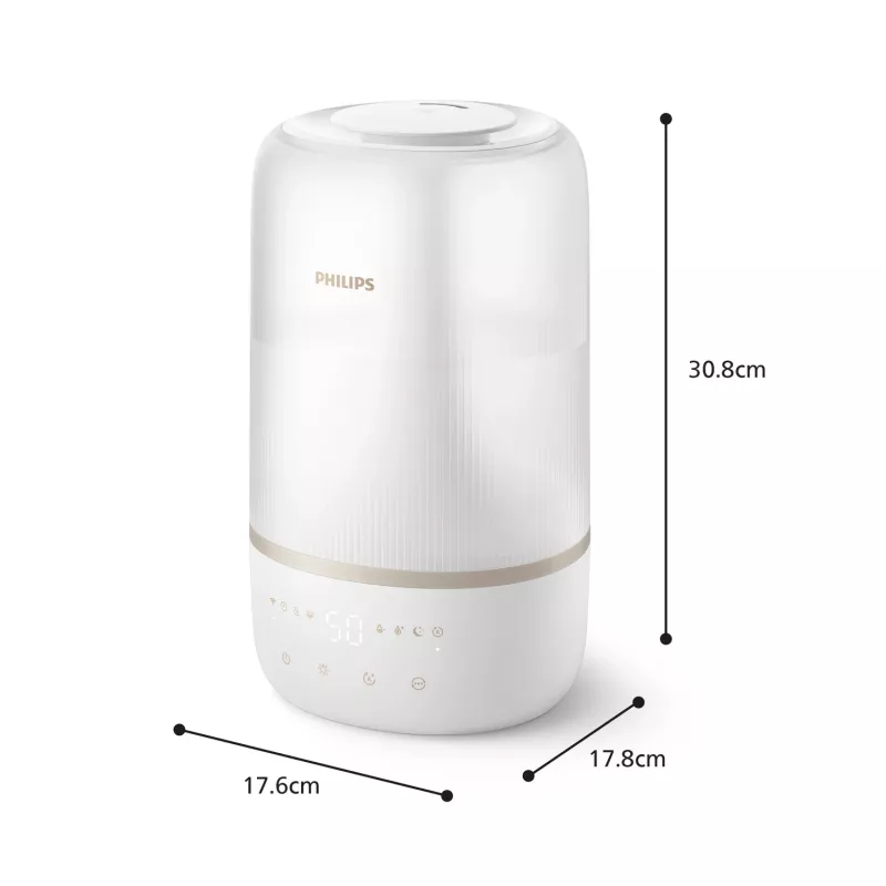 Philips 1000 series HU1510/04 zvlhčovač vzduchu ultrazvukový 3 L biely 19 W