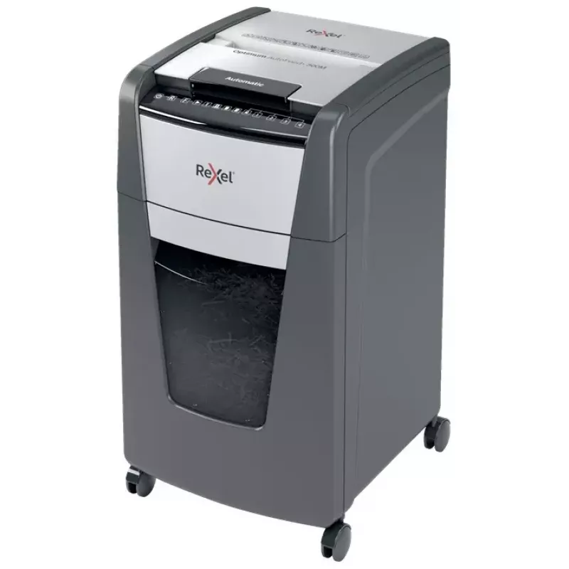 Skartovačka Rexel Optimum Auto+ 300M mikrostrih 55 dB 23 cm čierna, sivá