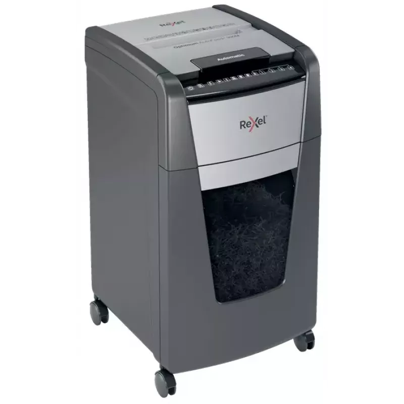 Skartovačka Rexel Optimum Auto+ 300M mikrostrih 55 dB 23 cm čierna, sivá