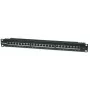 Intellinet patch panel, Cat6, FTP, 24-port, 1U, tienený, 90° Top-Entry LSA lišty, čierny