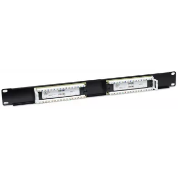 Intellinet patch panel, Cat6, UTP, 16-port, 1U, čierny