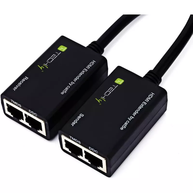 Techly zosilňovač HDMI Cat 5e / 6 kompaktný 30m IDATA EXT-E30D