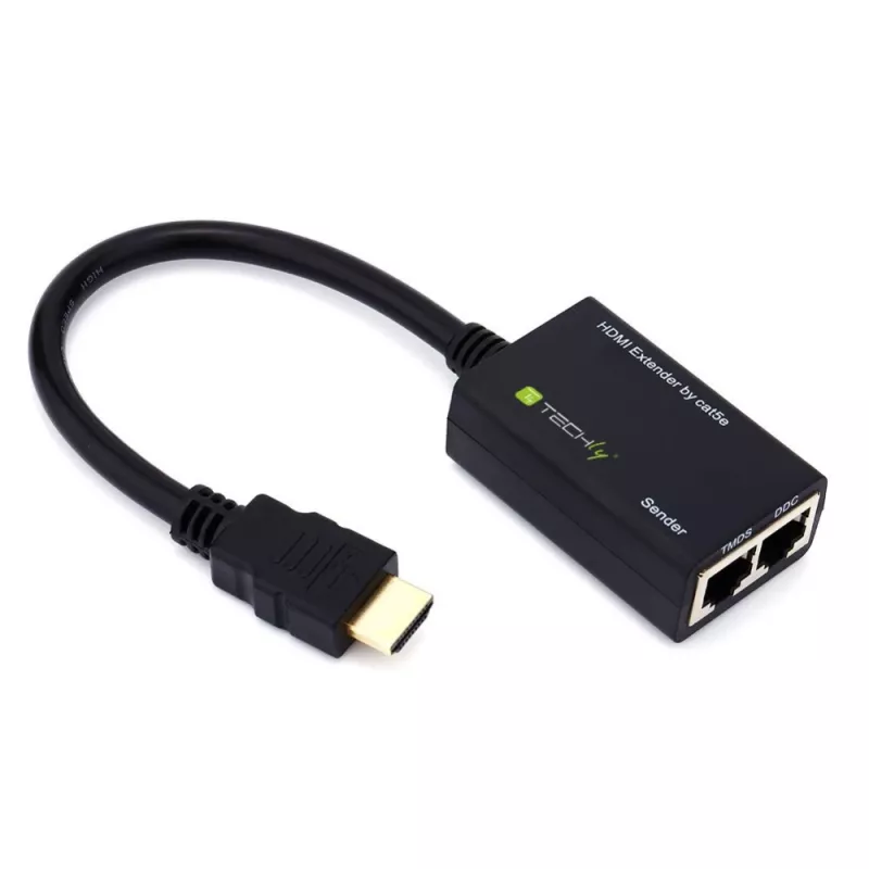 Techly zosilňovač HDMI Cat 5e / 6 kompaktný 30m IDATA EXT-E30D