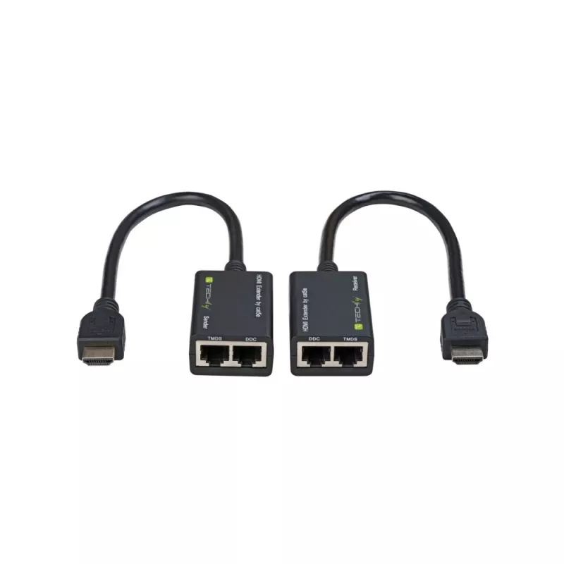 Techly zosilňovač HDMI Cat 5e / 6 kompaktný 30m IDATA EXT-E30D