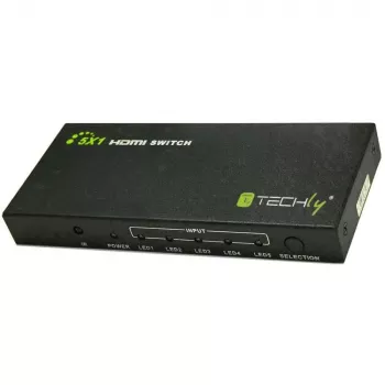 Techly 5 IN 1 OUT HDMI switch s diaľkovým ovládačom, 4Kx2K, 3D IDATA HDMI-4K51