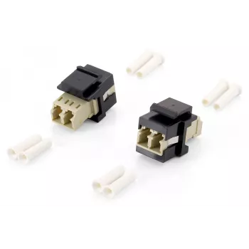 Equip fiber optický keystone adaptér, LC Duplex, LC/LC, béžový, čierny, 17,8 mm, 29 mm, 16,1 mm, 6,5 g