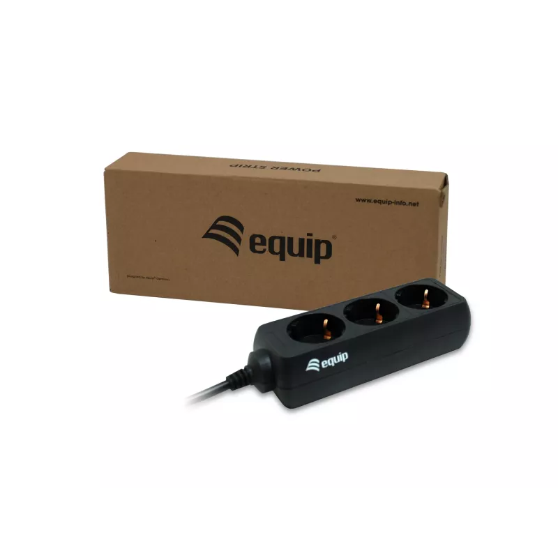 Predlžovacia zásuvka Equip 3-násobná 1,1 m kábel