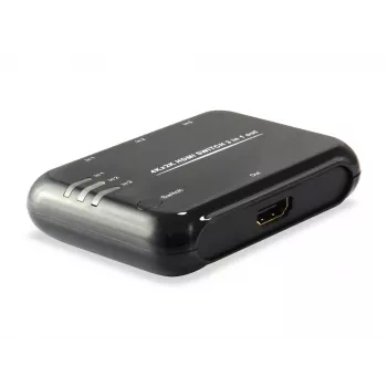 Equip HDMI 1.4 switch 3x1, HDMI, plast, čierny, IR, 7.1-kanály, DTS-HD, Dolby TrueHD