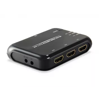 Equip HDMI 1.4 switch 3x1, HDMI, plast, čierny, IR, 7.1-kanály, DTS-HD, Dolby TrueHD