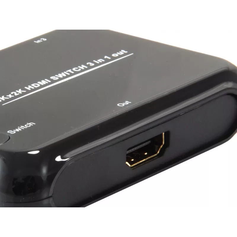 Equip HDMI 1.4 switch 3x1, HDMI, plast, čierny, IR, 7.1-kanály, DTS-HD, Dolby TrueHD