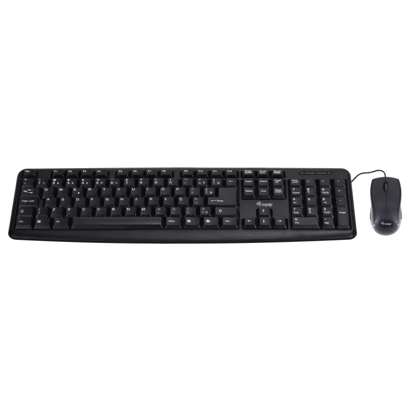 Equip 245200 klávesnica myš súčasťou kancelária USB QWERTZ nemecká čierna