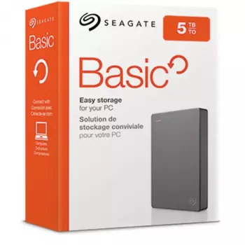 Seagate Basic externý pevný disk 5 TB 2,5 palca 3.2 Gen 1 (3.1 Gen 1) strieborná