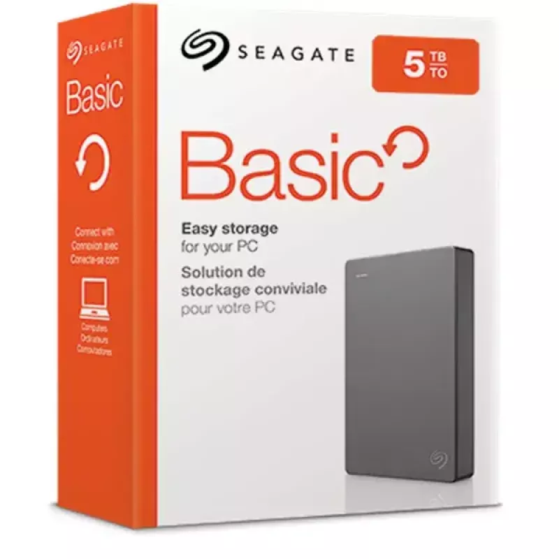 Seagate Basic externý pevný disk 5 TB 2,5 palca 3.2 Gen 1 (3.1 Gen 1) strieborný