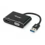 Equip USB 3.0 na HDMI/VGA (HD15) adaptér, 3.2 Gen 1 (3.1 Gen 1), USB Type-A, HDMI výstup, 1920 x 1080 pixelov