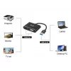 Equip 133386 adaptér USB 3.0 na HDMI/VGA (HD15) pre dva monitory, USB 3.2 Gen 1 Type-A, 1920x1080