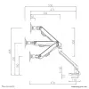 Neomounts FPMA-D750Schwarz2 monitor rameno 10-32 palcov - plynová pružina - Topfix - 180°-stop