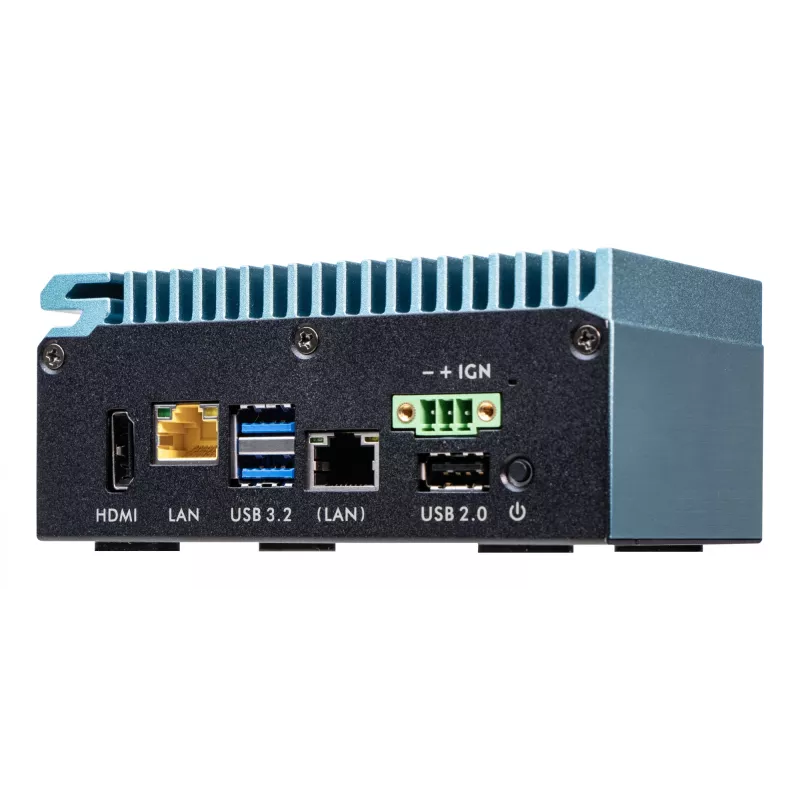 Shuttle Edge PC SPCEL02, Intel Celeron J6412, 1x HDMI, 2x 2.5G LAN, 1x COM, DIO (4x in, 4x out), 3x USB, 2x M.2, 12-24V, 24/7 nepretržitá prevádzka, bez ventilátora, vrátane VESA a DIN držiaka