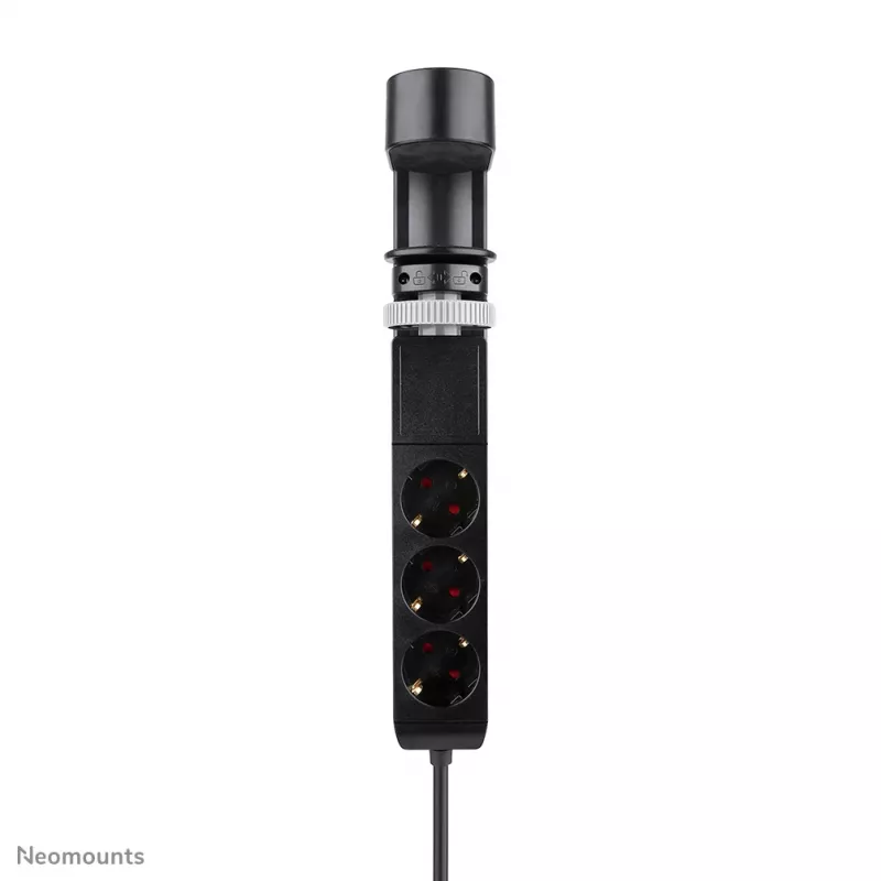 Neomounts DS22-840BL6 stolová zásuvka so svorkou a USB-C a USB-A konektormi – rýchle nabíjanie