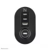 Neomounts DS22-840BL6 stolová zásuvka so svorkou a USB-C a USB-A konektormi – rýchle nabíjanie