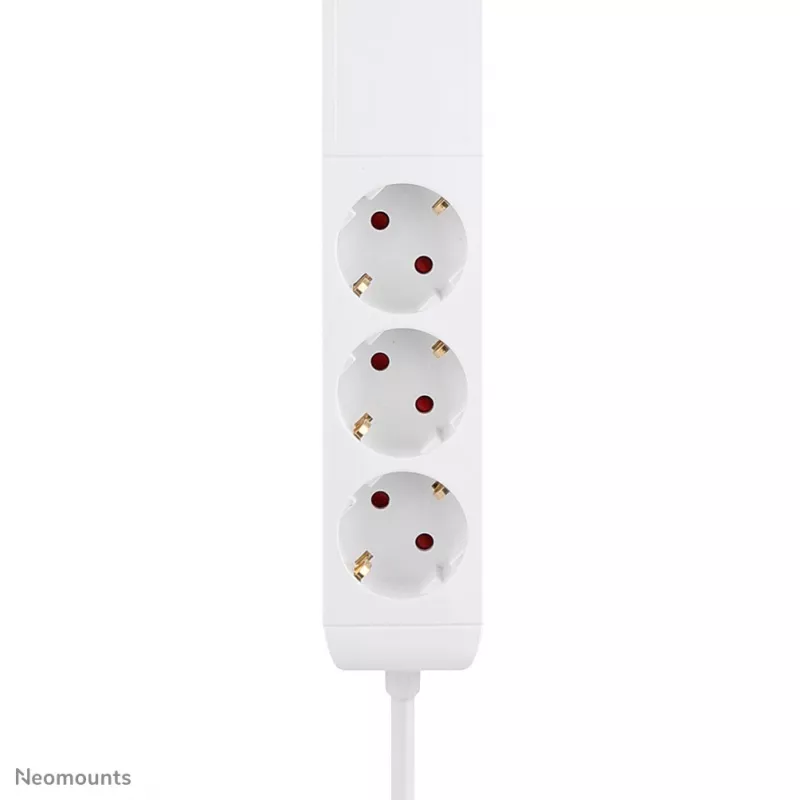 Neomounts DS22-840WH6 stolová zásuvka so svorkou a USB-C a USB-A konektormi – rýchle nabíjanie